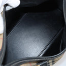 Burberrys Nova Check Hand Bag Canvas Beige Gold Auth ep13191-11
