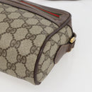 GUCCI GG Supreme Web Sherry Line Bag Beige Gold 001 44 6655 Auth ep13193-14