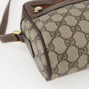 GUCCI GG Supreme Web Sherry Line Bag Beige Gold 001 44 6655 Auth ep13193-15