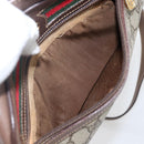GUCCI GG Supreme Web Sherry Line Bag Beige Gold 001 44 6655 Auth ep13193-11
