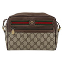 GUCCI GG Supreme Web Sherry Line Bag Beige Gold 001 44 6655 Auth ep13193-13