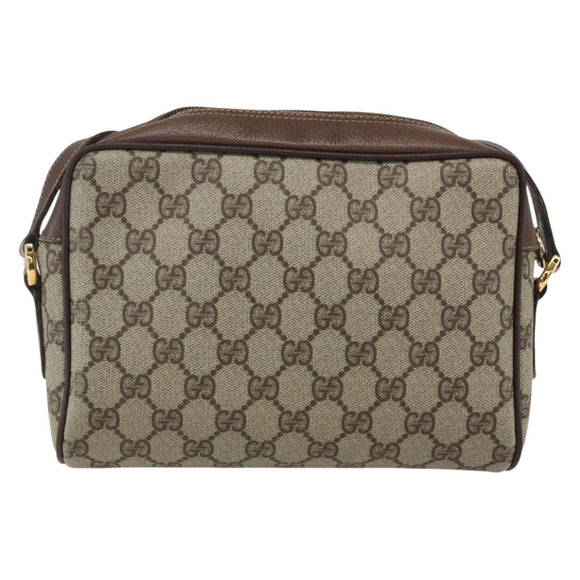 GUCCI GG Supreme Web Sherry Line Bag Beige Gold 001 44 6655 Auth ep13193