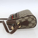 GUCCI GG Supreme Web Sherry Line Bag Beige Gold 001 44 6655 Auth ep13193-3