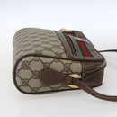GUCCI GG Supreme Web Sherry Line Bag Beige Gold 001 44 6655 Auth ep13193-4