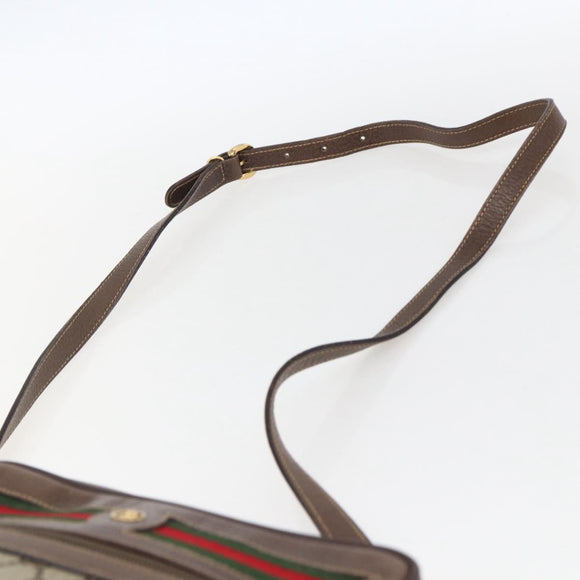 GUCCI GG Supreme Web Sherry Line Bag Beige Gold 001 44 6655 Auth ep13193