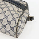 GUCCI GG Supreme Sherry Line Shoulder Bag PVC Navy Gold Auth ep13194-10