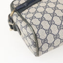 GUCCI GG Supreme Sherry Line Shoulder Bag PVC Navy Gold Auth ep13194-11