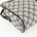 GUCCI GG Supreme Sherry Line Shoulder Bag PVC Navy Gold Auth ep13194-13
