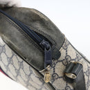 GUCCI GG Supreme Sherry Line Shoulder Bag PVC Navy Gold Auth ep13194-14