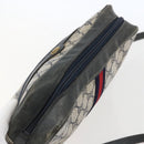 GUCCI GG Supreme Sherry Line Shoulder Bag PVC Navy Gold Auth ep13194-6
