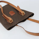 CELINE Macadam Canvas Tote Bag PVC Leather Brown Gold Auth ep13195-6