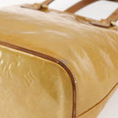 LOUIS VUITTON Monogram Vernis Houston Hand Bag Beige M91004 LV Auth ep13196-12