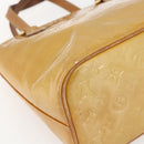 LOUIS VUITTON Monogram Vernis Houston Hand Bag Beige M91004 LV Auth ep13196-13