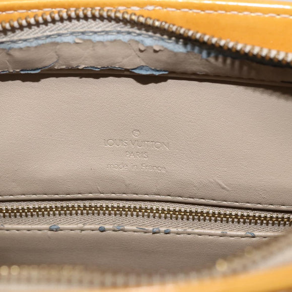 LOUIS VUITTON Monogram Vernis Houston Hand Bag Beige M91004 LV Auth ep13196