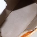 LOUIS VUITTON Monogram Vernis Houston Hand Bag Beige M91004 LV Auth ep13196-17