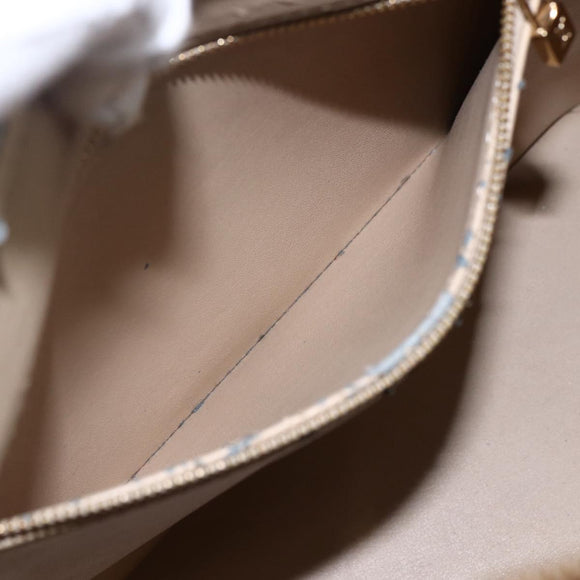 LOUIS VUITTON Monogram Vernis Houston Hand Bag Beige M91004 LV Auth ep13196