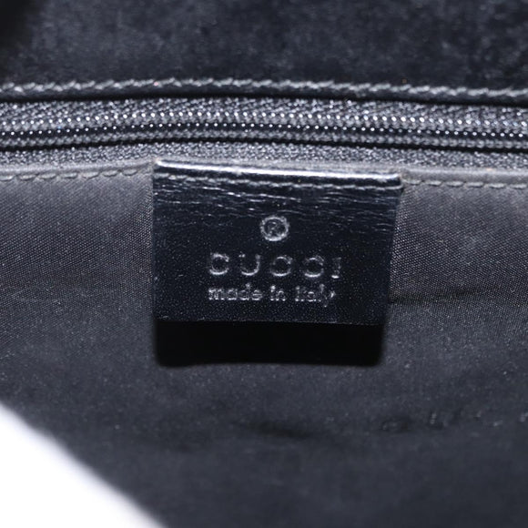 GUCCI Jackie Hand Bag Leather Black Silver 002 1065 Auth ep13198