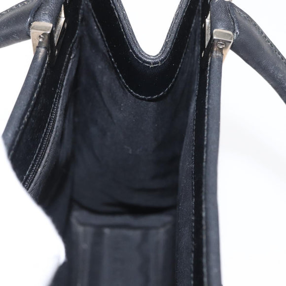 GUCCI Jackie Hand Bag Leather Black Silver 002 1065 Auth ep13198