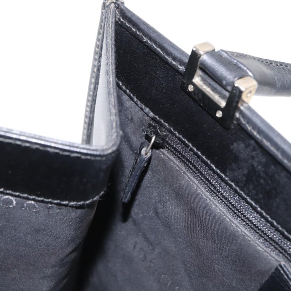 GUCCI Jackie Hand Bag Leather Black Silver 002 1065 Auth ep13198