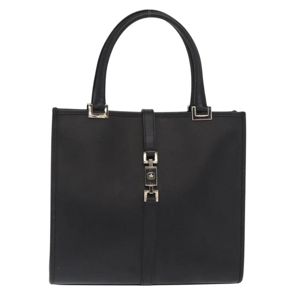 GUCCI Jackie Hand Bag Leather Black Silver 002 1065 Auth ep13198