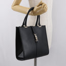 GUCCI Jackie Hand Bag Leather Black Silver 002 1065 Auth ep13198-22