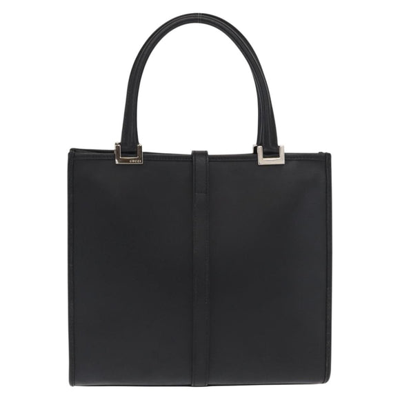 GUCCI Jackie Hand Bag Leather Black Silver 002 1065 Auth ep13198