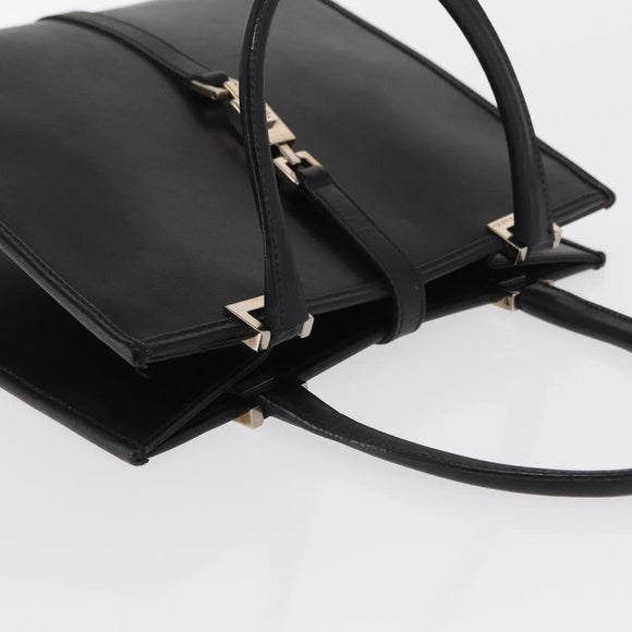 GUCCI Jackie Hand Bag Leather Black Silver 002 1065 Auth ep13198