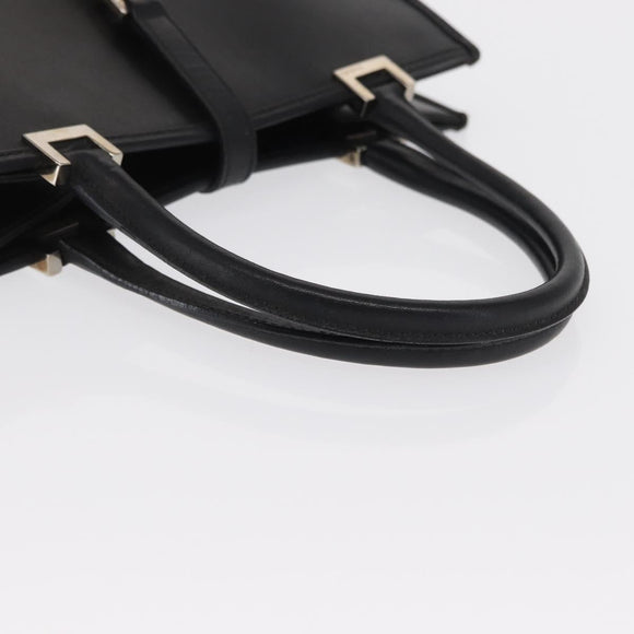 GUCCI Jackie Hand Bag Leather Black Silver 002 1065 Auth ep13198