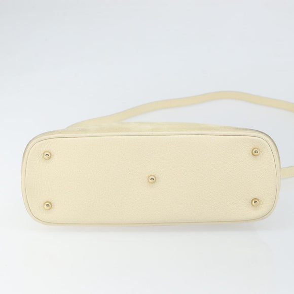 GUCCI Bamboo Hand Bag Suede 2way Beige Gold 000 2865 0290 Auth ep13200