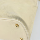 GUCCI Bamboo Hand Bag Suede 2way Beige Gold 000 2865 0290 Auth ep13200-12