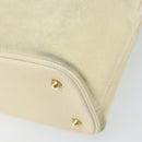 GUCCI Bamboo Hand Bag Suede 2way Beige Gold 000 2865 0290 Auth ep13200-14