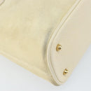 GUCCI Bamboo Hand Bag Suede 2way Beige Gold 000 2865 0290 Auth ep13200-15