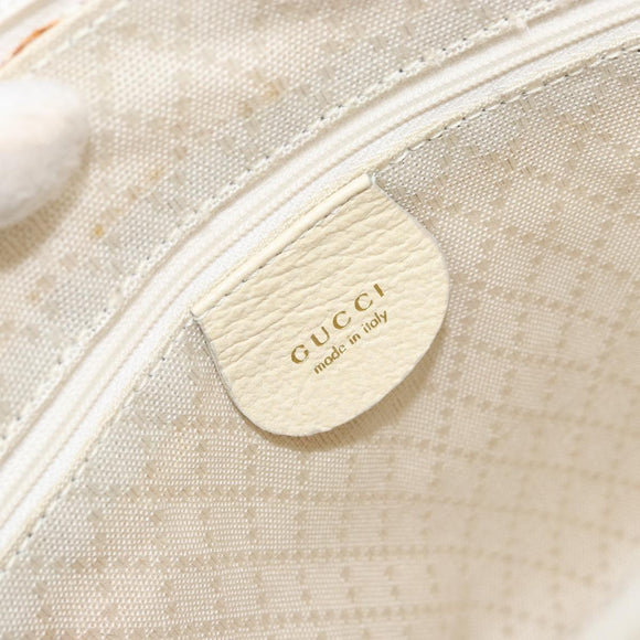 GUCCI Bamboo Hand Bag Suede 2way Beige Gold 000 2865 0290 Auth ep13200
