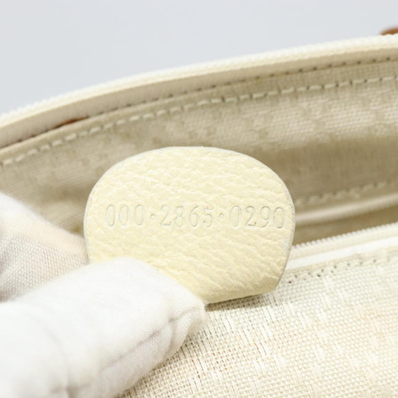 GUCCI Bamboo Hand Bag Suede 2way Beige Gold 000 2865 0290 Auth ep13200