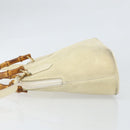 GUCCI Bamboo Hand Bag Suede 2way Beige Gold 000 2865 0290 Auth ep13200-5
