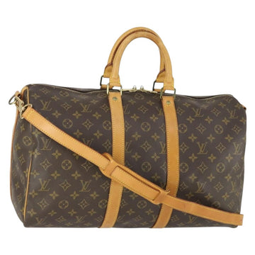 LOUIS VUITTON Monogram Keepall Bandouliere 45 Boston Bag M41418 LV Auth ep13203