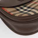 Burberrys Nova Check Shoulder Bag Canvas Beige Gold Auth ep13205-9