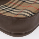 Burberrys Nova Check Shoulder Bag Canvas Beige Gold Auth ep13205-15