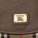 Burberrys Nova Check Shoulder Bag Canvas Beige Gold Auth ep13205-17