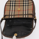 Burberrys Nova Check Shoulder Bag Canvas Beige Gold Auth ep13205-10