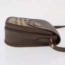 Burberrys Nova Check Shoulder Bag Canvas Beige Gold Auth ep13205-3