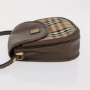 Burberrys Nova Check Shoulder Bag Canvas Beige Gold Auth ep13205-4