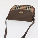 Burberrys Nova Check Shoulder Bag Canvas Beige Gold Auth ep13205-6