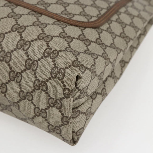 GUCCI GG Supreme Web Sherry Line Tragetasche PVC Beige 39 02 003 Auth ep13207V