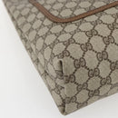 GUCCI GG Supreme Web Sherry Line Tragetasche PVC Beige 39 02 003 Auth ep13207V-15