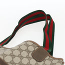 GUCCI GG Supreme Web Sherry Line Tragetasche PVC Beige 39 02 003 Auth ep13207V-14