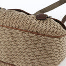 Christian Dior Trotter Canvas Shoulder Bag Beige Gold Auth ep13208-9