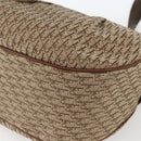 Christian Dior Trotter Canvas Shoulder Bag Beige Gold Auth ep13208-15