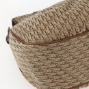 Christian Dior Trotter Canvas Shoulder Bag Beige Gold Auth ep13208-16
