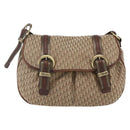 Christian Dior Trotter Canvas Shoulder Bag Beige Gold Auth ep13208-13